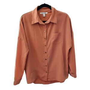 Forever 21 Button Down Peach M